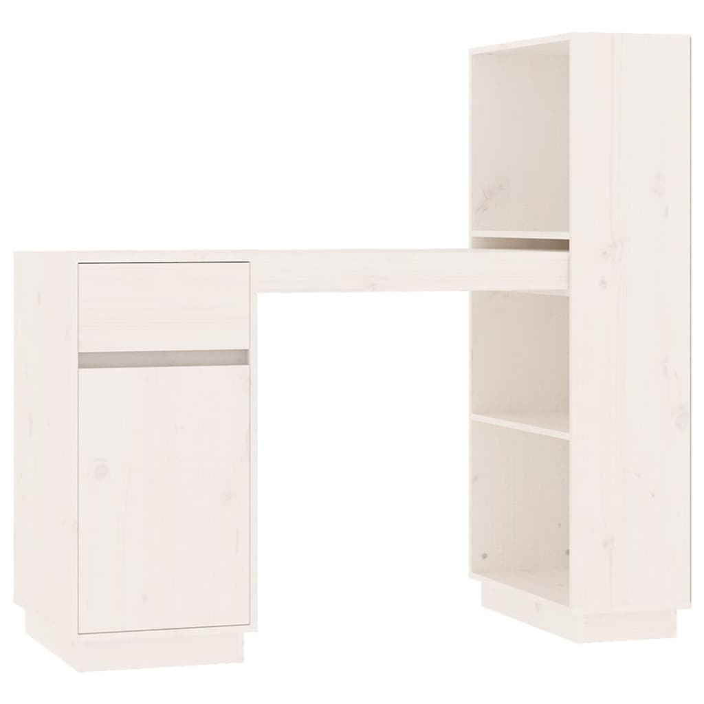Schreibtisch Weiß 110x53x117 cm Massivholz Kiefer - Premium Schreibtische  - Just €233.77! Shop now at homesales4u