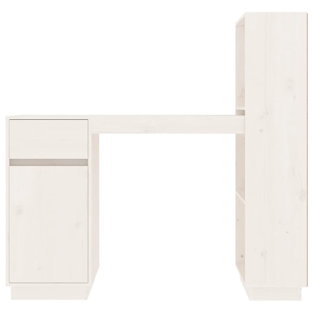 Schreibtisch Weiß 110x53x117 cm Massivholz Kiefer - Premium Schreibtische  - Just €233.77! Shop now at homesales4u