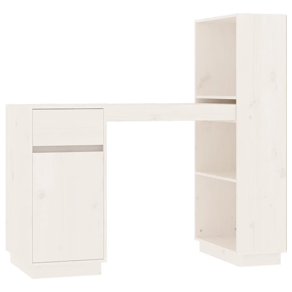 Schreibtisch Weiß 110x53x117 cm Massivholz Kiefer - Premium Schreibtische  - Just €233.77! Shop now at homesales4u