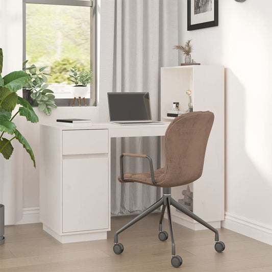Schreibtisch Weiß 110x53x117 cm Massivholz Kiefer - Premium Schreibtische  - Just €234.06! Shop now at homesales4u