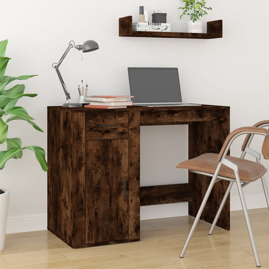 Schreibtisch Räuchereiche 100x49x75 cm Holzwerkstoff - Premium Schreibtische  - Just €87.30! Shop now at homesales4u