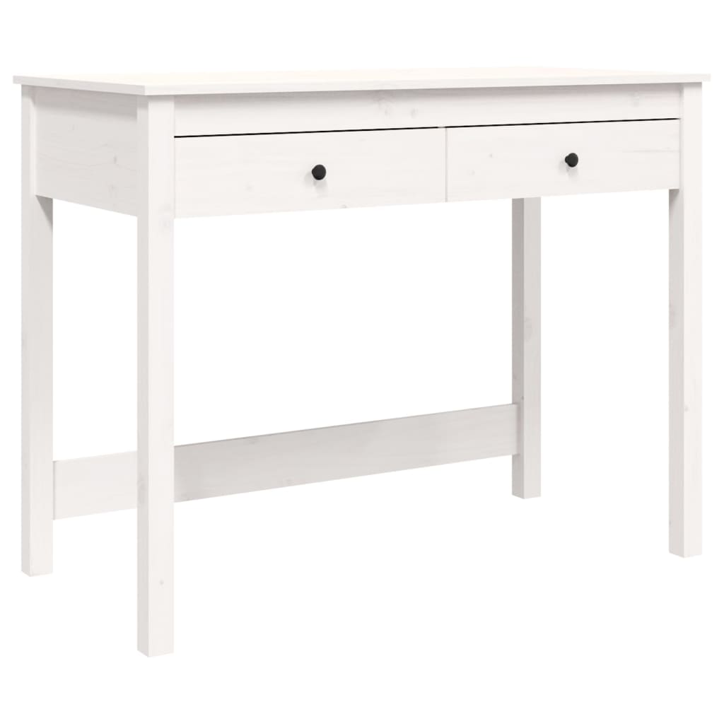 Schreibtisch mit Schubladen Weiß 100x50x78 cm Massivholz Kiefer - Premium Schreibtische  - Just €152.81! Shop now at homesales4u