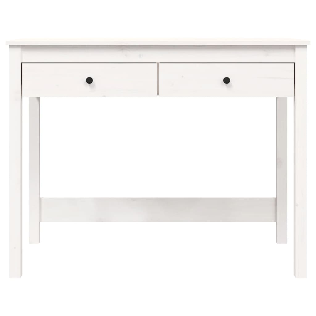 Schreibtisch mit Schubladen Weiß 100x50x78 cm Massivholz Kiefer - Premium Schreibtische  - Just €152.81! Shop now at homesales4u