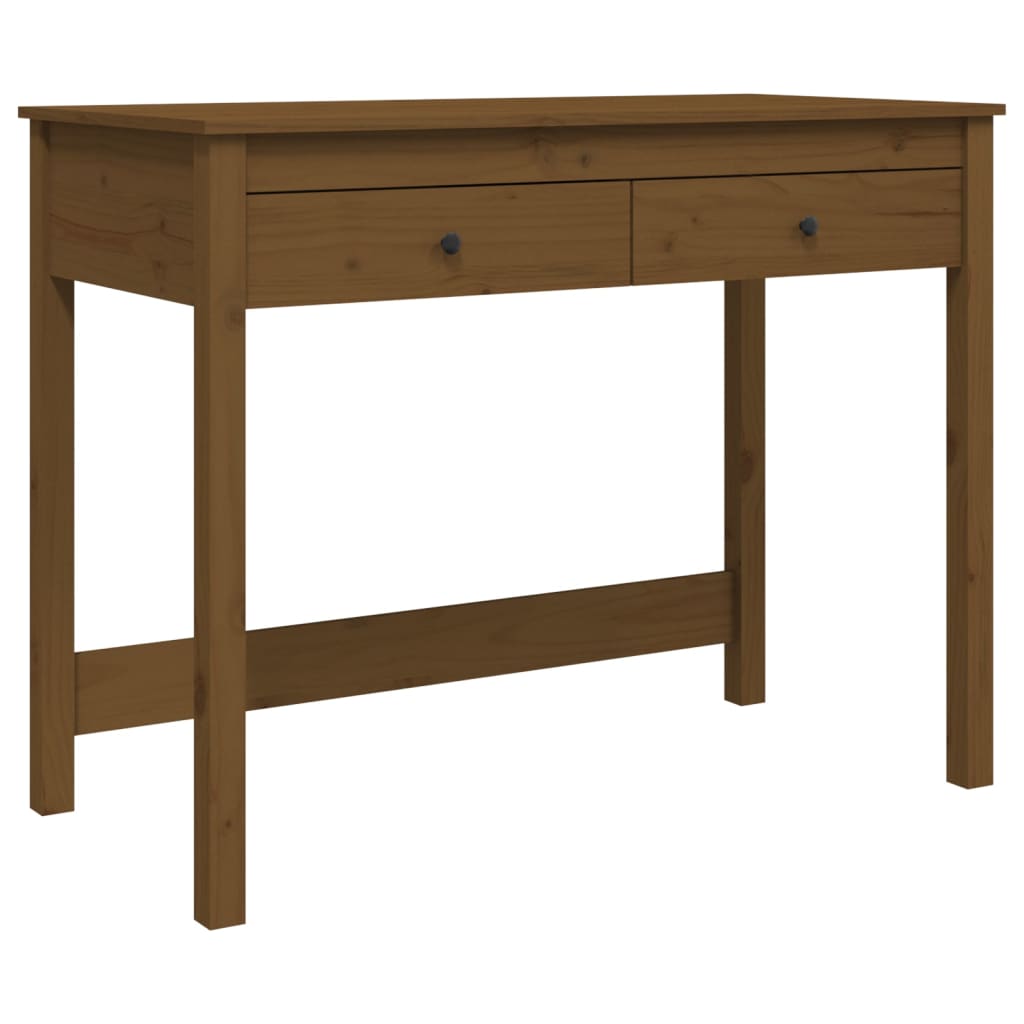 Schreibtisch mit Schubladen Honigbraun 100x50x78 cm Massivholz - Premium Schreibtische  - Just €168.23! Shop now at homesales4u