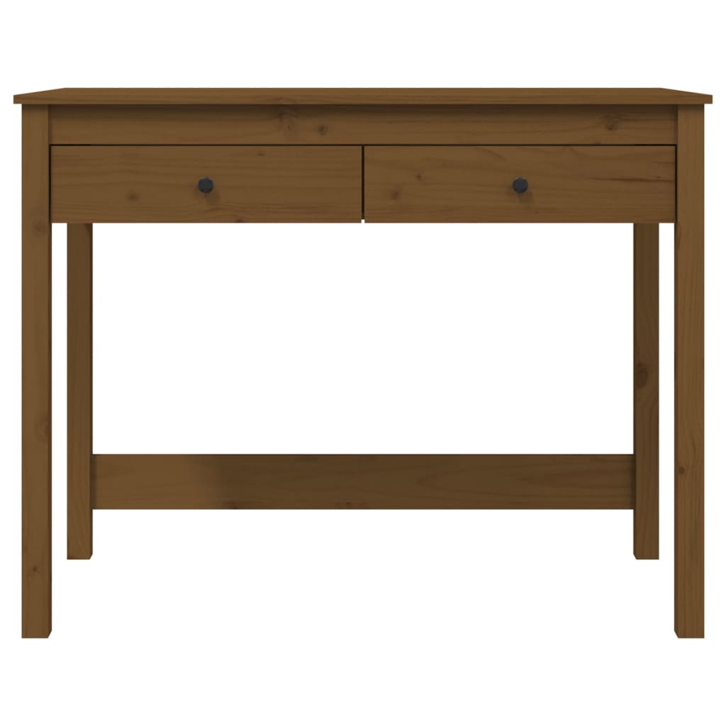 Schreibtisch mit Schubladen Honigbraun 100x50x78 cm Massivholz - Premium Schreibtische  - Just €168.23! Shop now at homesales4u