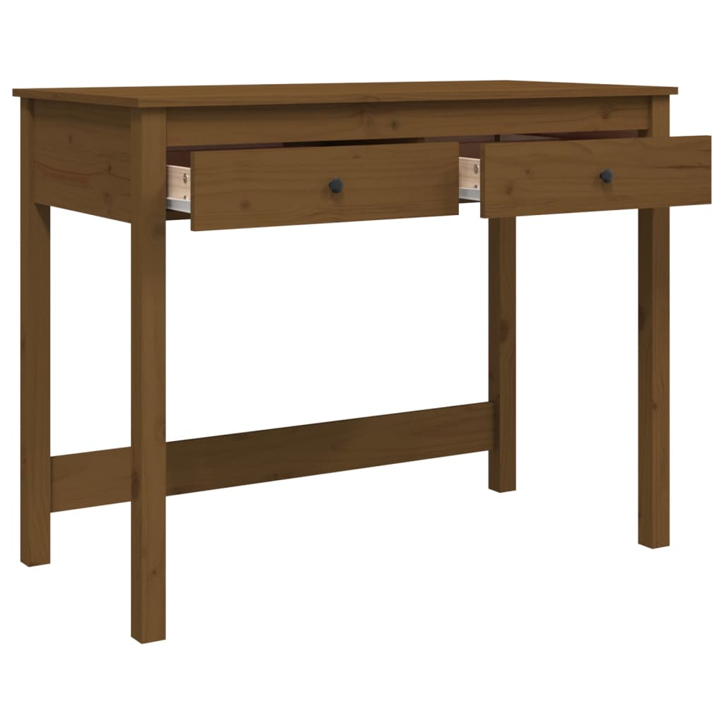 Schreibtisch mit Schubladen Honigbraun 100x50x78 cm Massivholz - Premium Schreibtische  - Just €168.23! Shop now at homesales4u