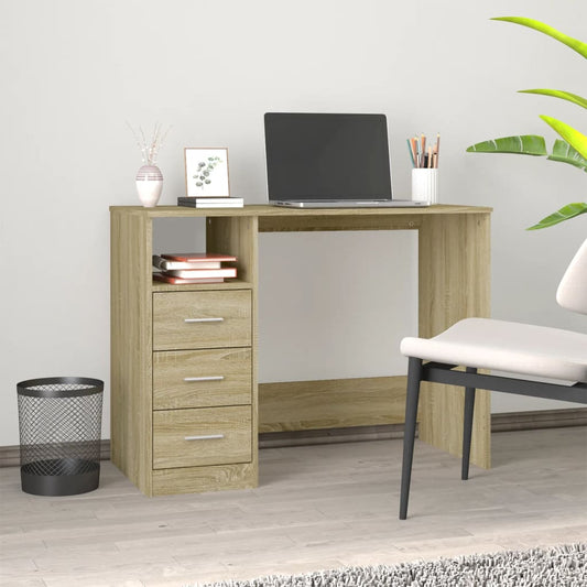 Schreibtisch mit Schubladen Sonoma-Eiche 102x50x76 cm - Premium Schreibtische  - Just €97.81! Shop now at homesales4u