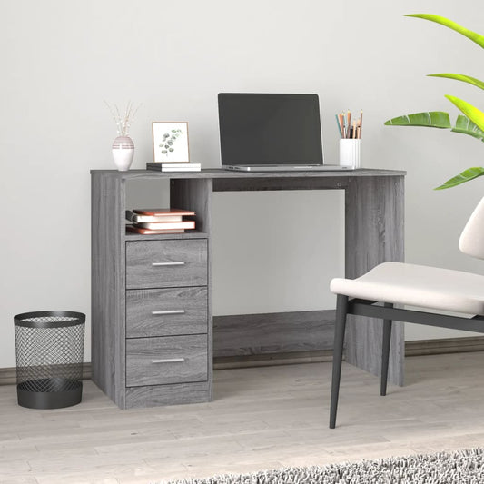 Schreibtisch mit Schubladen Grau Sonoma 102x50x76 cm - Premium Schreibtische  - Just €111.02! Shop now at homesales4u