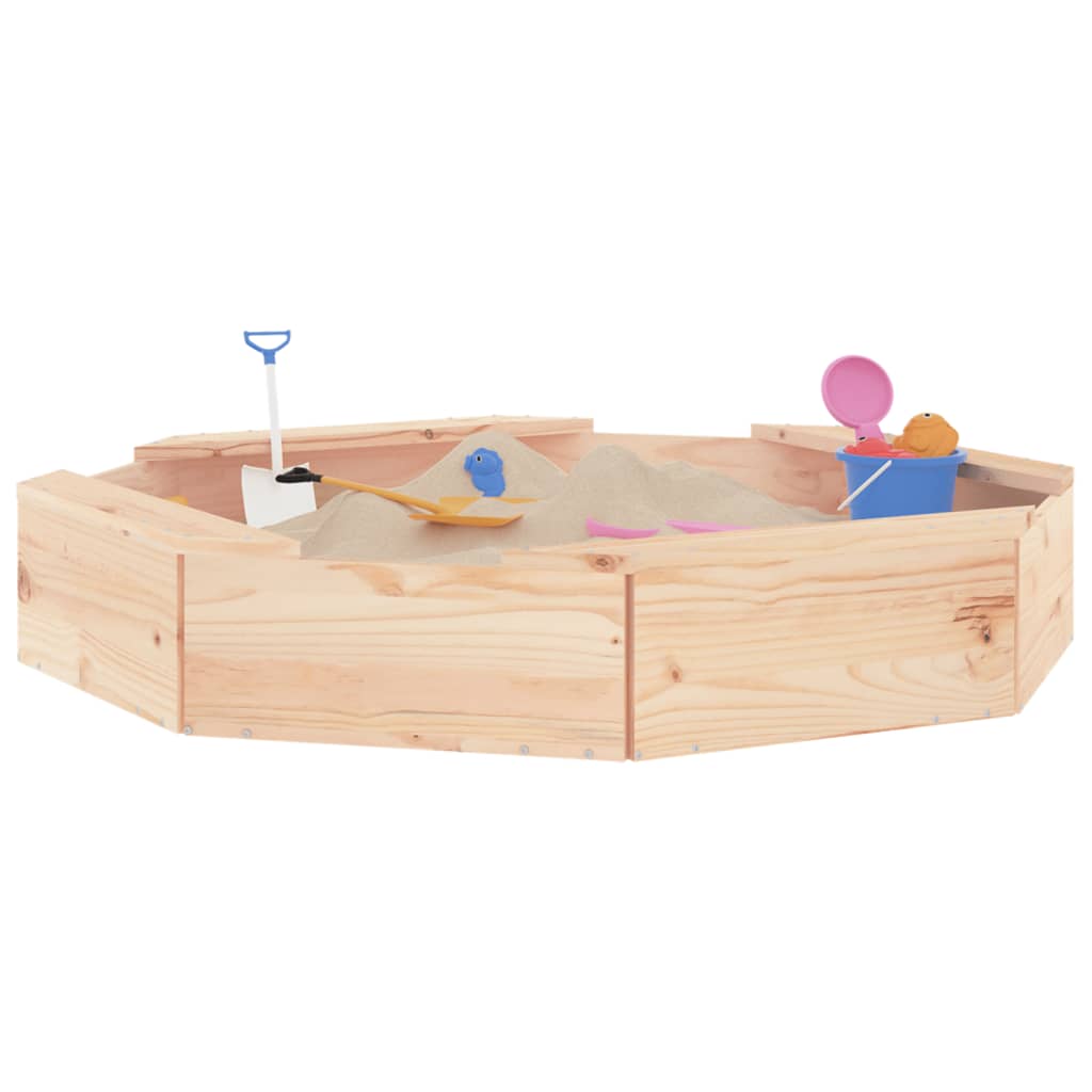 Sandkasten mit Sitzen Achteck Massivholz Kiefer - Premium Sandkästen  - Just €68.72! Shop now at homesales4u
