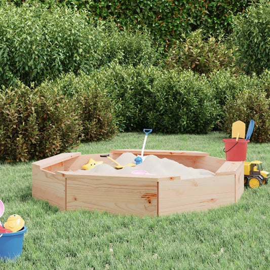 Sandkasten mit Sitzen Achteck Massivholz Kiefer - Premium Sandkästen  - Just €68.72! Shop now at homesales4u