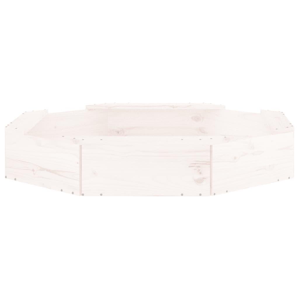 Sandkasten mit Sitzen Weiß Achteck Massivholz Kiefer - Premium Sandkästen  - Just €60.74! Shop now at homesales4u