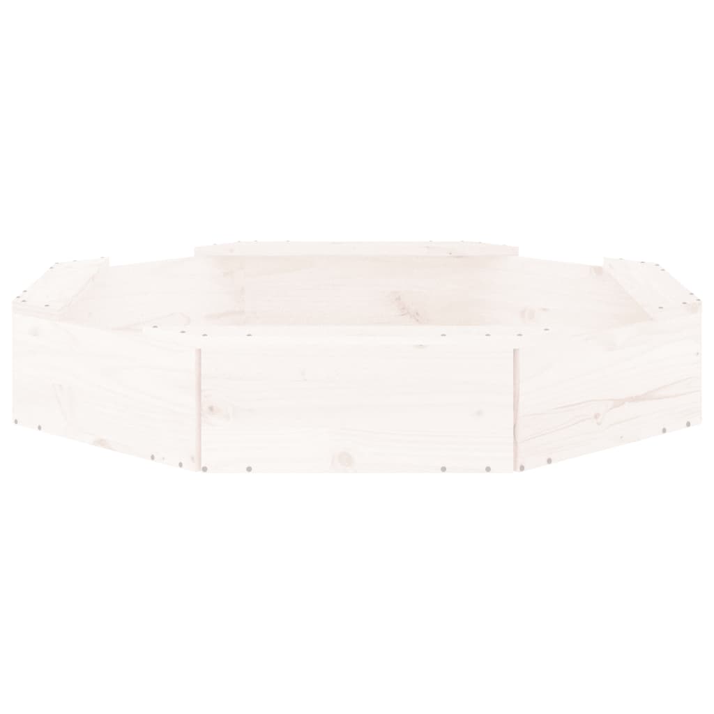 Sandkasten mit Sitzen Weiß Achteck Massivholz Kiefer - Premium Sandkästen  - Just €60.74! Shop now at homesales4u