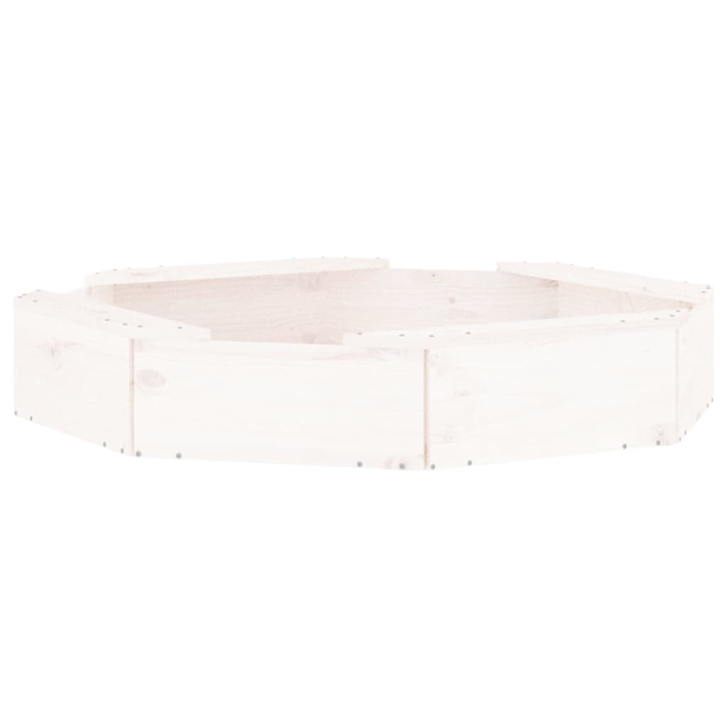 Sandkasten mit Sitzen Weiß Achteck Massivholz Kiefer - Premium Sandkästen  - Just €60.74! Shop now at homesales4u