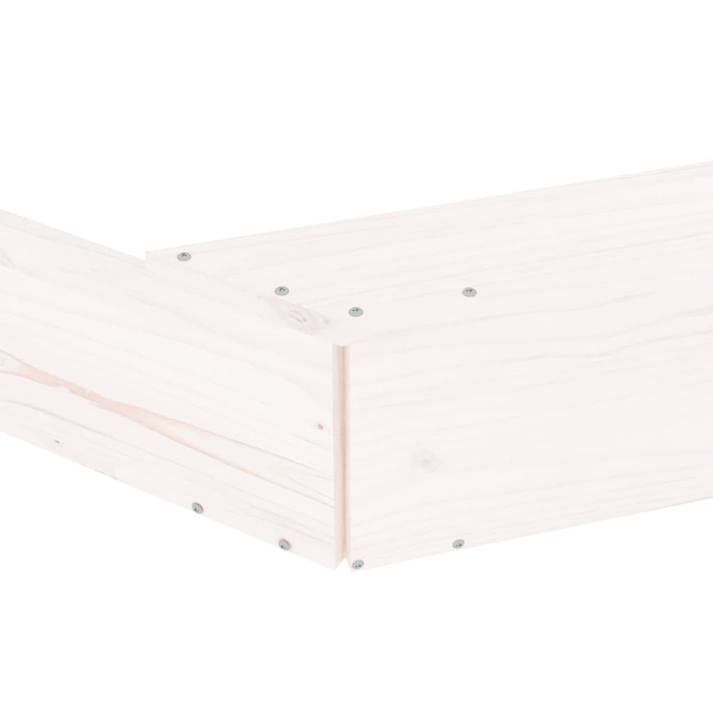 Sandkasten mit Sitzen Weiß Achteck Massivholz Kiefer - Premium Sandkästen  - Just €60.74! Shop now at homesales4u
