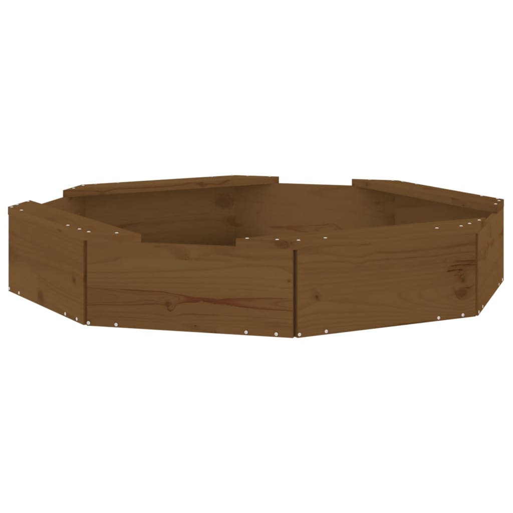 Sandkasten mit Sitzen Honigbraun Achteck Massivholz Kiefer - Premium Sandkästen  - Just €81.57! Shop now at homesales4u
