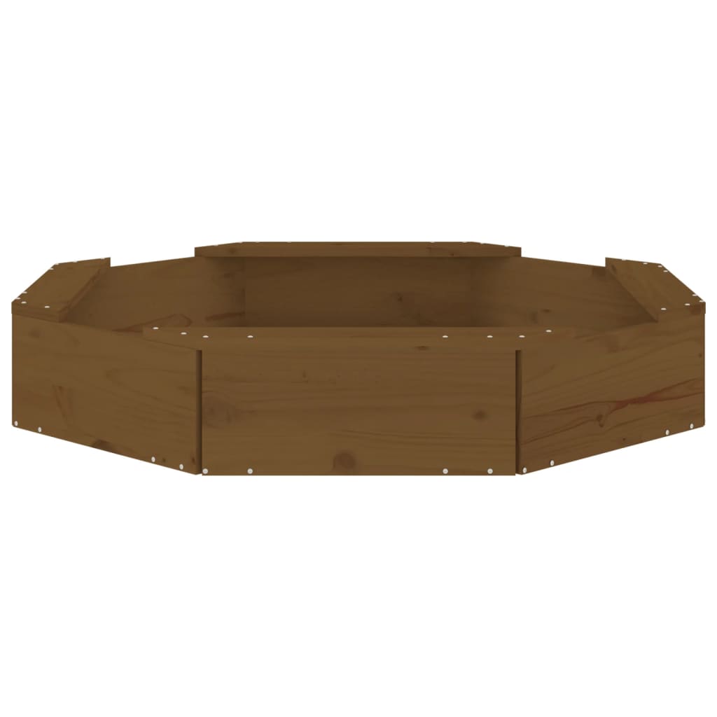 Sandkasten mit Sitzen Honigbraun Achteck Massivholz Kiefer - Premium Sandkästen  - Just €81.57! Shop now at homesales4u