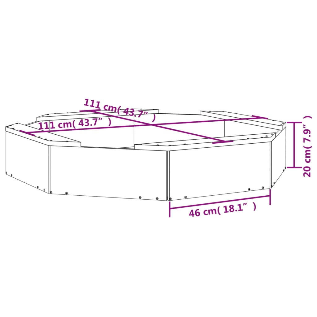 Sandkasten mit Sitzen Honigbraun Achteck Massivholz Kiefer - Premium Sandkästen  - Just €81.57! Shop now at homesales4u