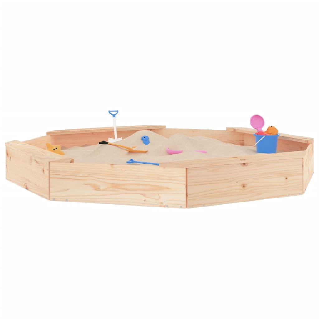 Sandkasten mit Sitzen Achteck Massivholz Kiefer - Premium Sandkästen  - Just €91.51! Shop now at homesales4u