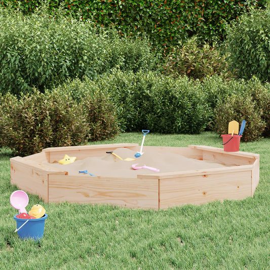 Sandkasten mit Sitzen Achteck Massivholz Kiefer - Premium Sandkästen  - Just €91.51! Shop now at homesales4u