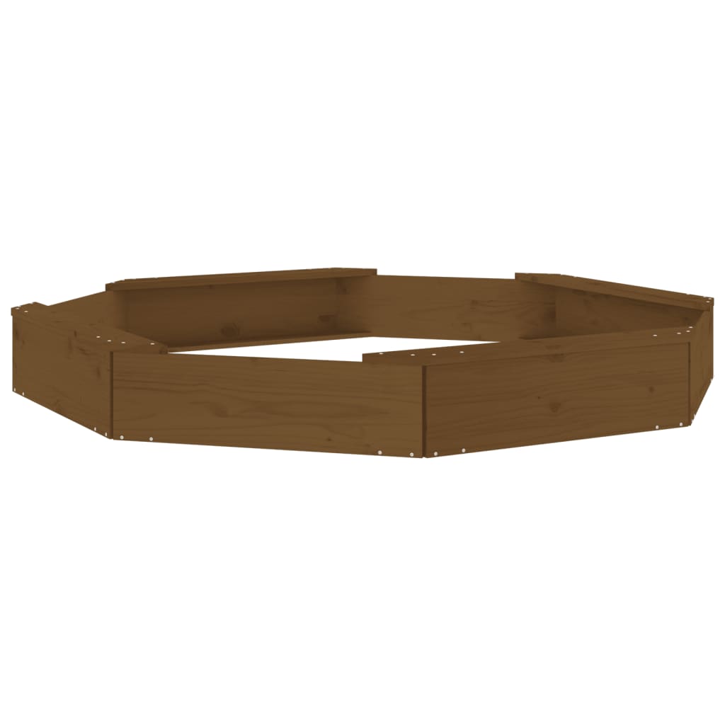 Sandkasten mit Sitzen Honigbraun Achteck Massivholz Kiefer - Premium Sandkästen  - Just €106.51! Shop now at homesales4u