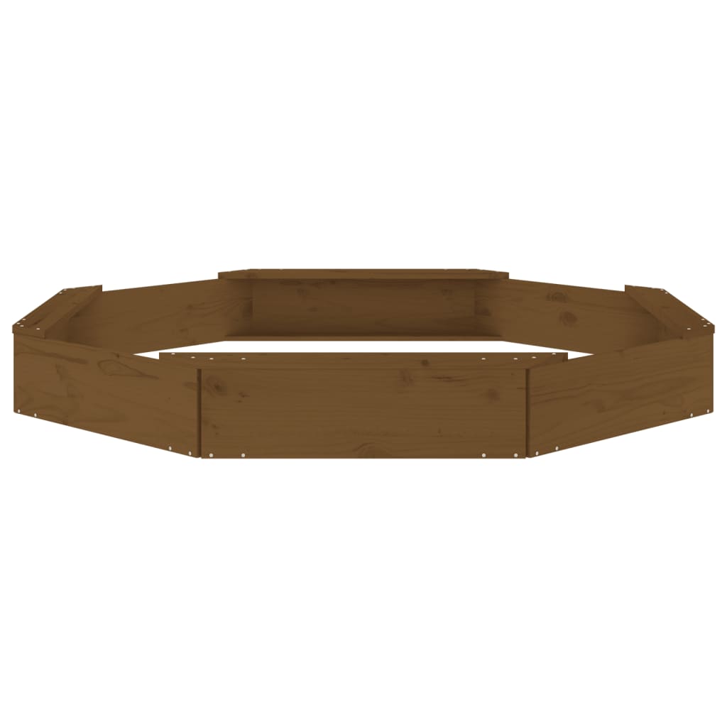 Sandkasten mit Sitzen Honigbraun Achteck Massivholz Kiefer - Premium Sandkästen  - Just €106.51! Shop now at homesales4u