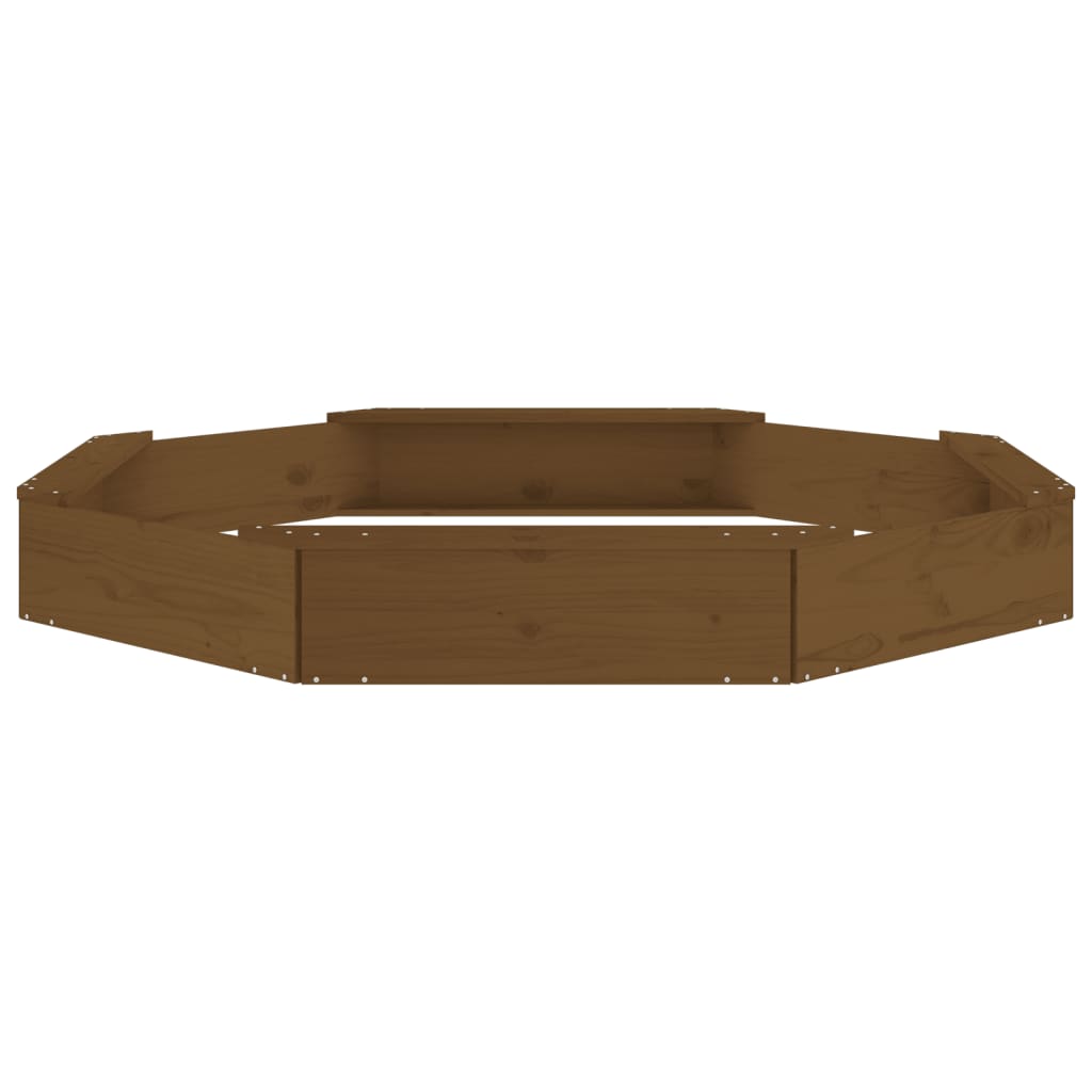 Sandkasten mit Sitzen Honigbraun Achteck Massivholz Kiefer - Premium Sandkästen  - Just €106.51! Shop now at homesales4u