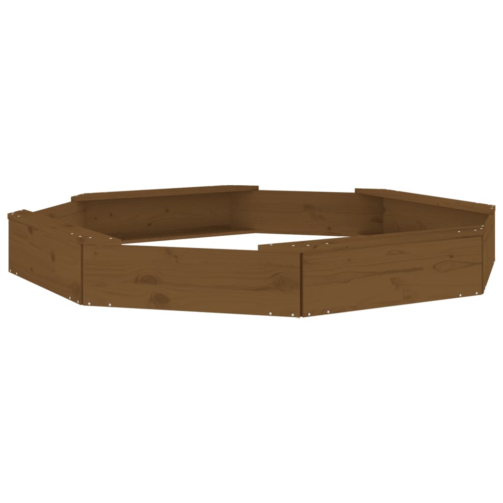 Sandkasten mit Sitzen Honigbraun Achteck Massivholz Kiefer - Premium Sandkästen  - Just €106.51! Shop now at homesales4u