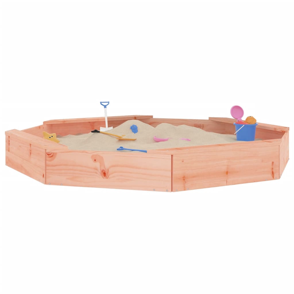 Sandkasten mit Sitzen Achteck Massivholz Douglasie - Premium Sandkästen  - Just €105.02! Shop now at homesales4u