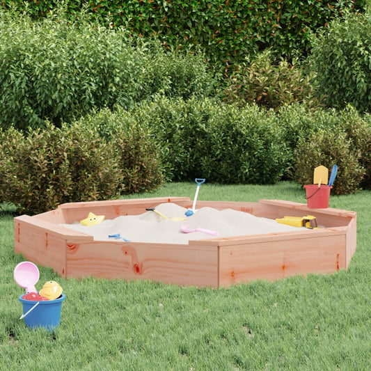 Sandkasten mit Sitzen Achteck Massivholz Douglasie - Premium Sandkästen  - Just €105.02! Shop now at homesales4u