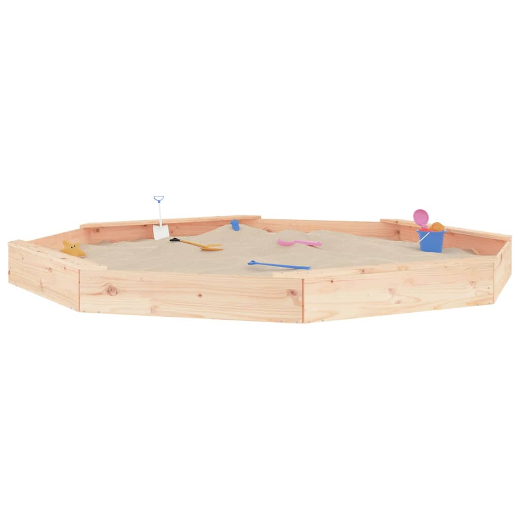 Sandkasten mit Sitzen Achteck Massivholz Kiefer - Premium Sandkästen  - Just €130.92! Shop now at homesales4u