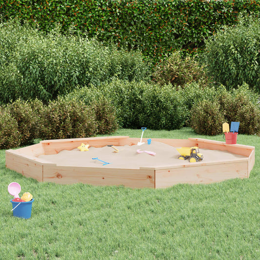 Sandkasten mit Sitzen Achteck Massivholz Kiefer - Premium Sandkästen  - Just €130.92! Shop now at homesales4u