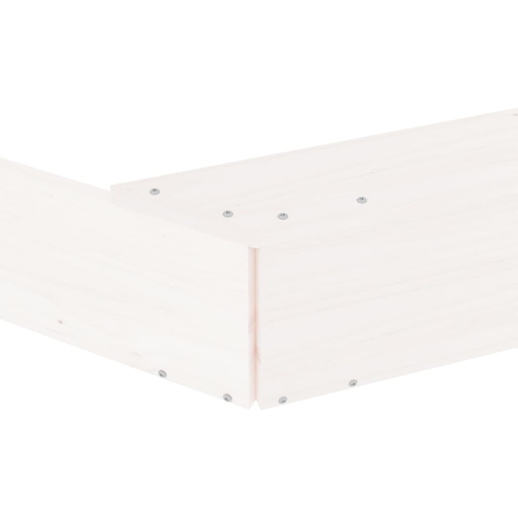 Sandkasten mit Sitzen Weiß Achteck Massivholz Kiefer - Premium Sandkästen  - Just €155.24! Shop now at homesales4u