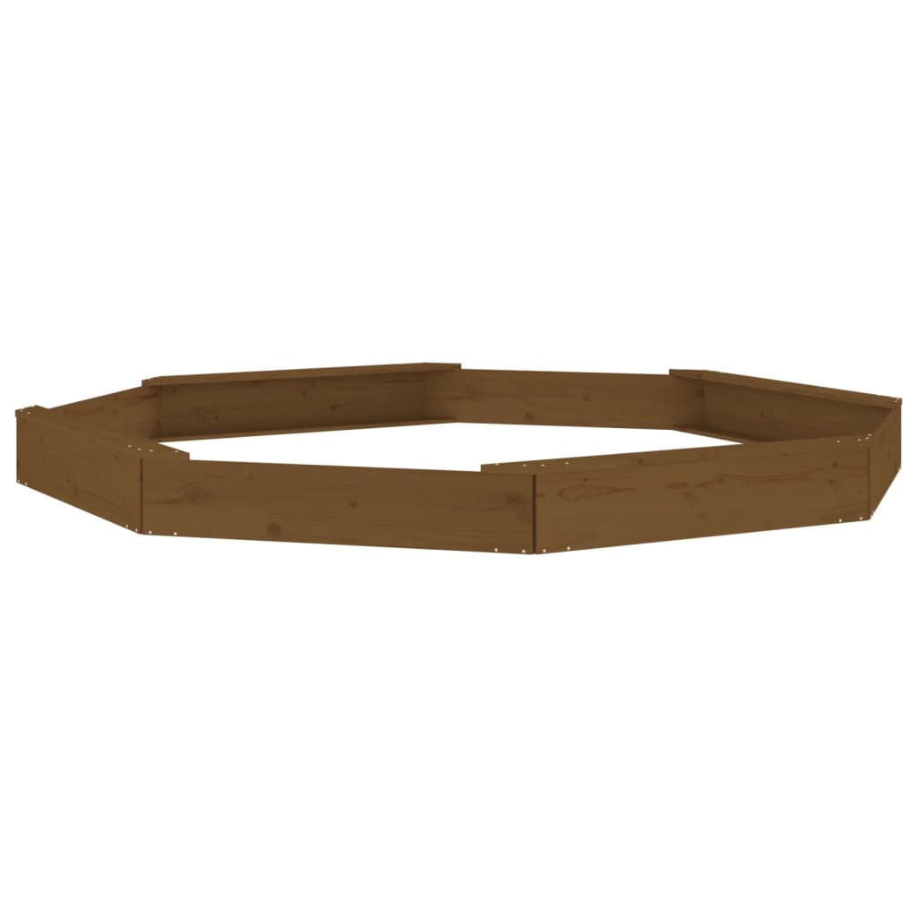 Sandkasten mit Sitzen Honigbraun Achteck Massivholz Kiefer - Premium Sandkästen  - Just €174.67! Shop now at homesales4u