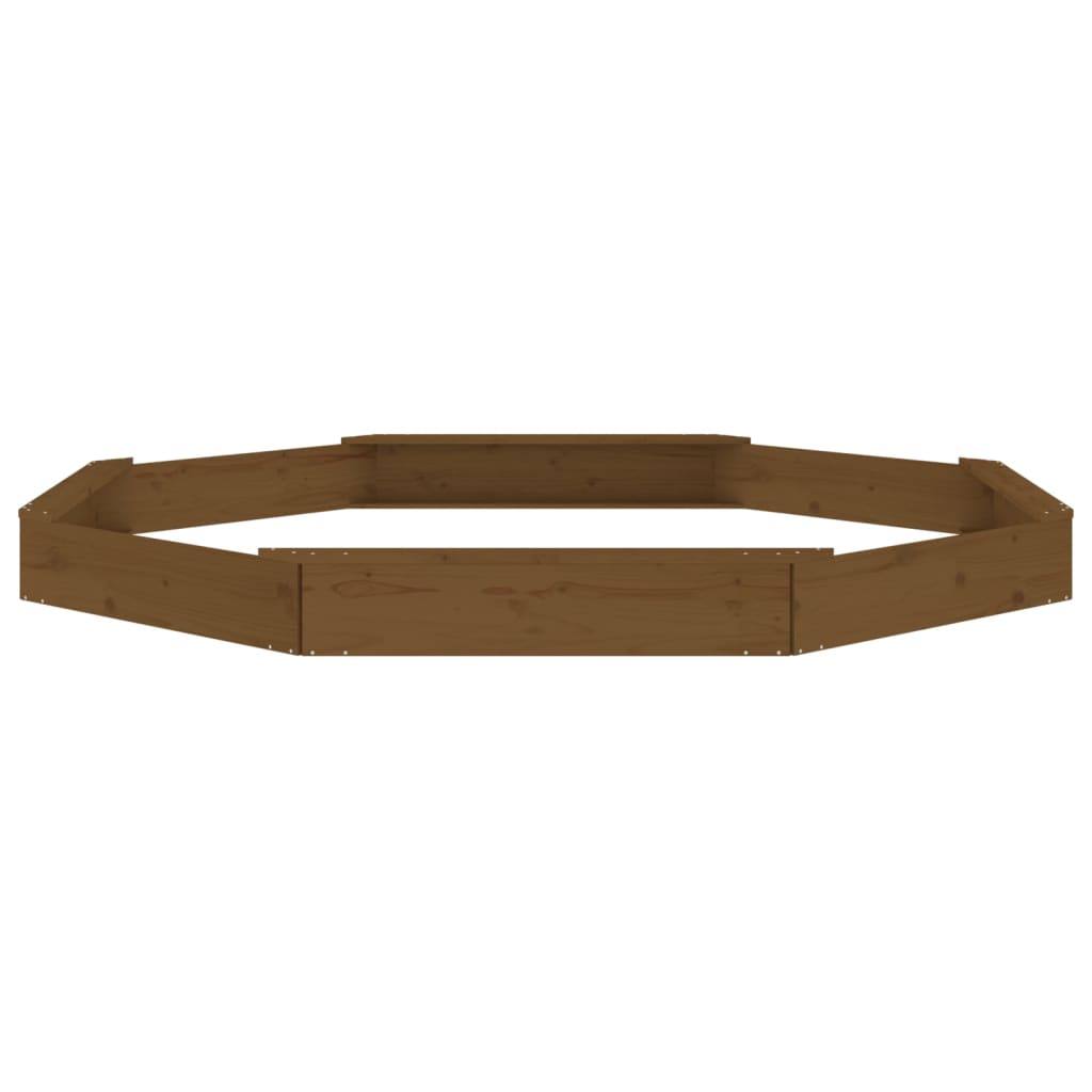 Sandkasten mit Sitzen Honigbraun Achteck Massivholz Kiefer - Premium Sandkästen  - Just €174.67! Shop now at homesales4u