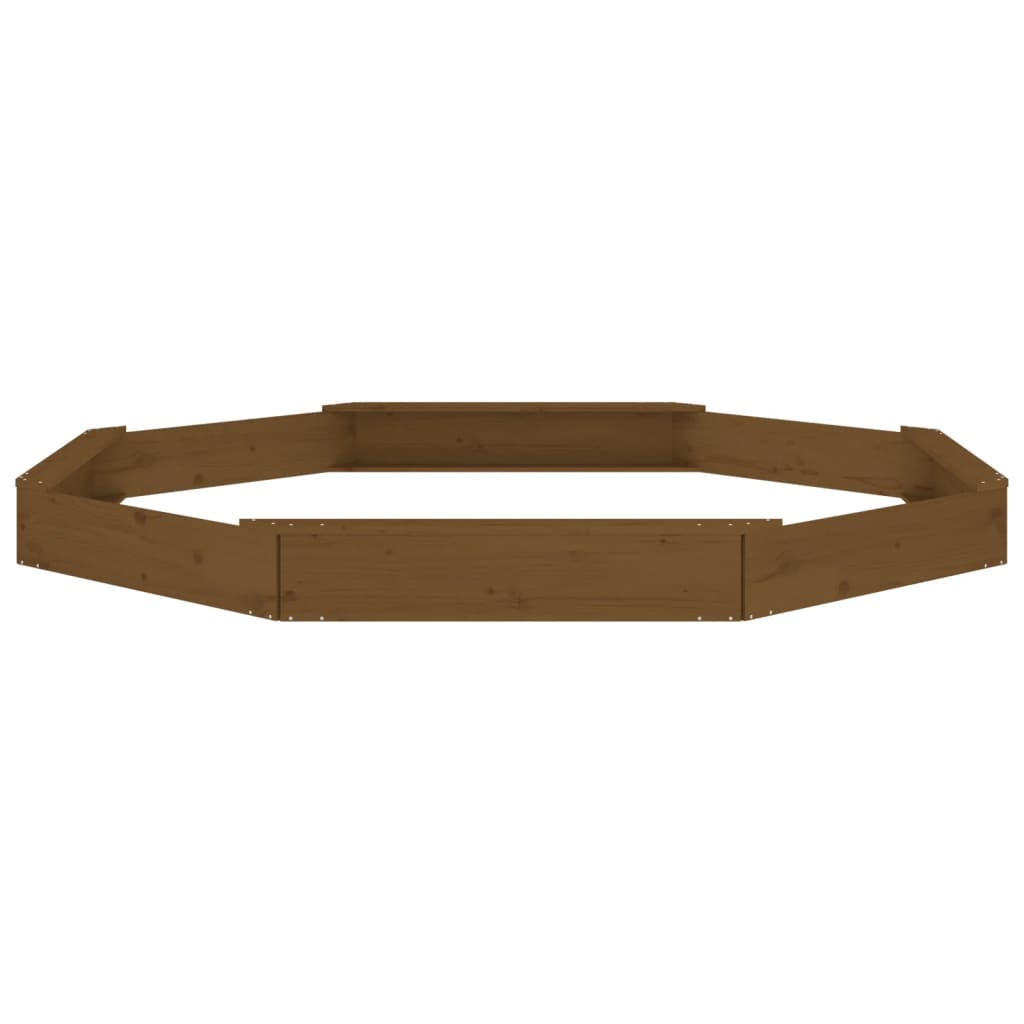 Sandkasten mit Sitzen Honigbraun Achteck Massivholz Kiefer - Premium Sandkästen  - Just €174.67! Shop now at homesales4u