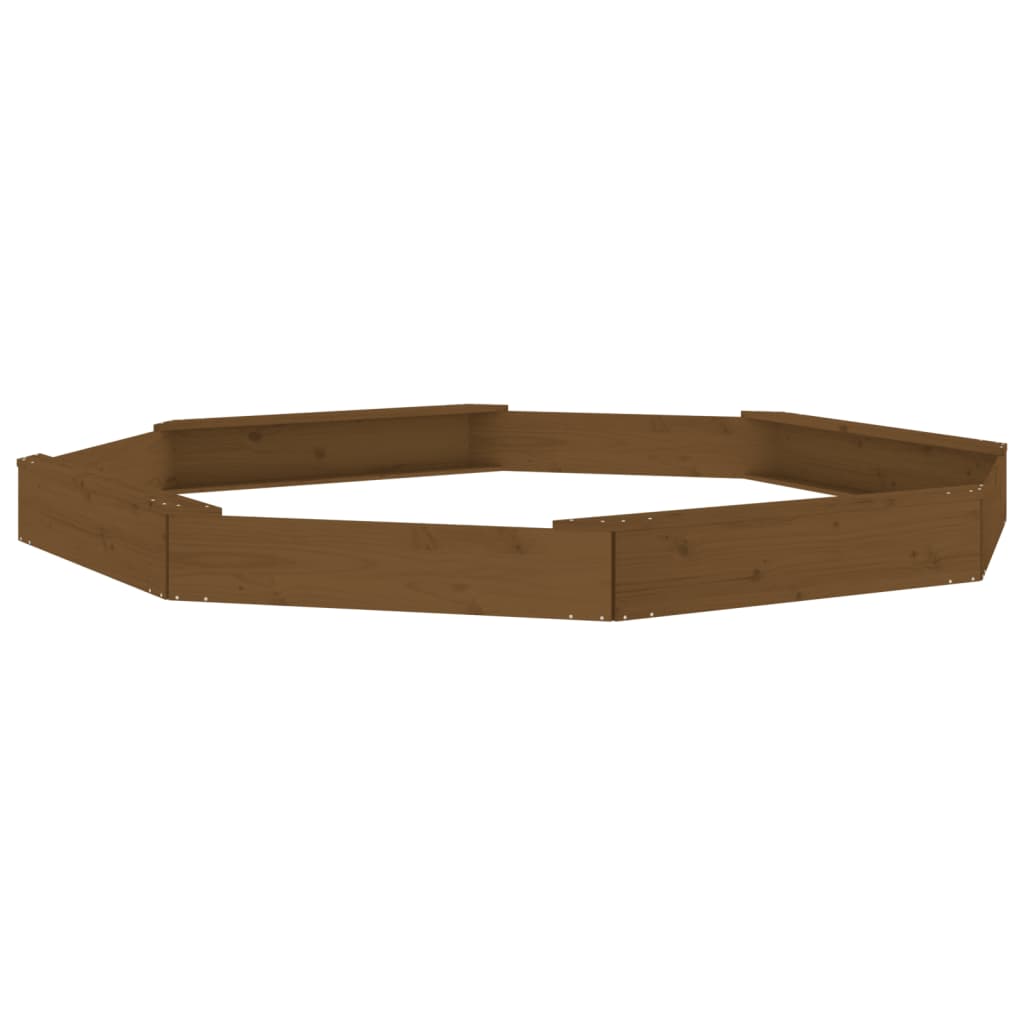 Sandkasten mit Sitzen Honigbraun Achteck Massivholz Kiefer - Premium Sandkästen  - Just €174.67! Shop now at homesales4u