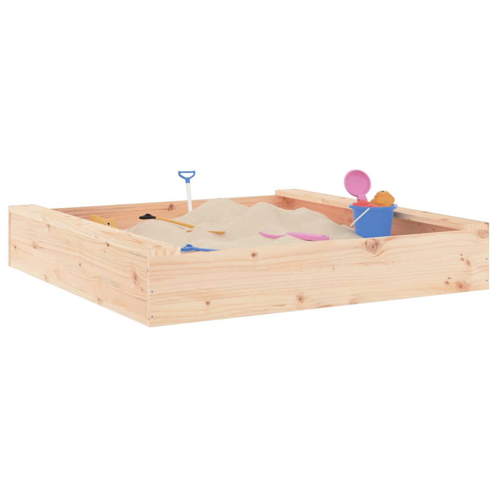 Sandkasten mit Sitzen Quadratisch Massivholz Kiefer - Premium Sandkästen  - Just €62.42! Shop now at homesales4u