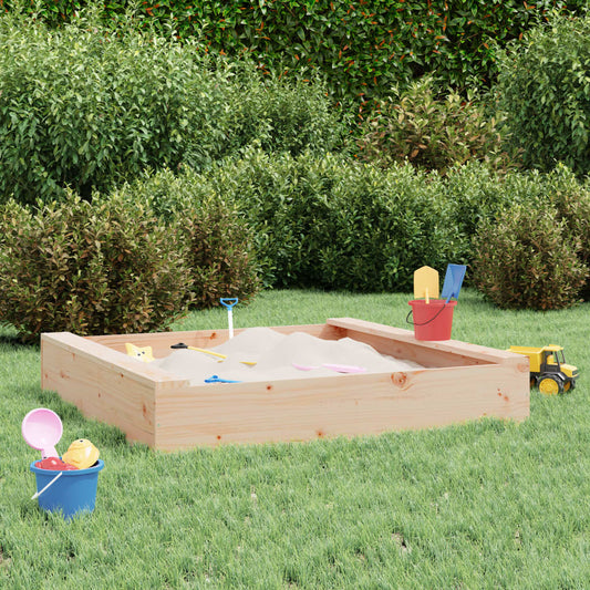 Sandkasten mit Sitzen Quadratisch Massivholz Kiefer - Premium Sandkästen  - Just €62.14! Shop now at homesales4u