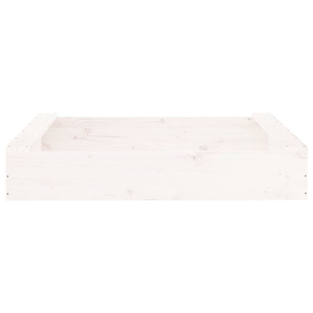 Sandkasten mit Sitzen Weiß Quadratisch Massivholz Kiefer - Premium Sandkästen  - Just €55.21! Shop now at homesales4u