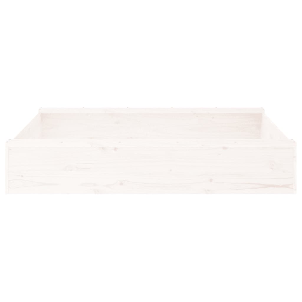 Sandkasten mit Sitzen Weiß Quadratisch Massivholz Kiefer - Premium Sandkästen  - Just €55.21! Shop now at homesales4u
