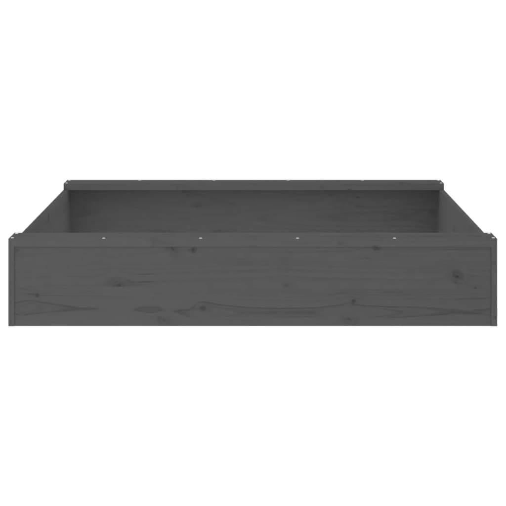 Sandkasten mit Sitzen Grau Quadratisch Massivholz Kiefer - Premium Sandkästen  - Just €74.03! Shop now at homesales4u