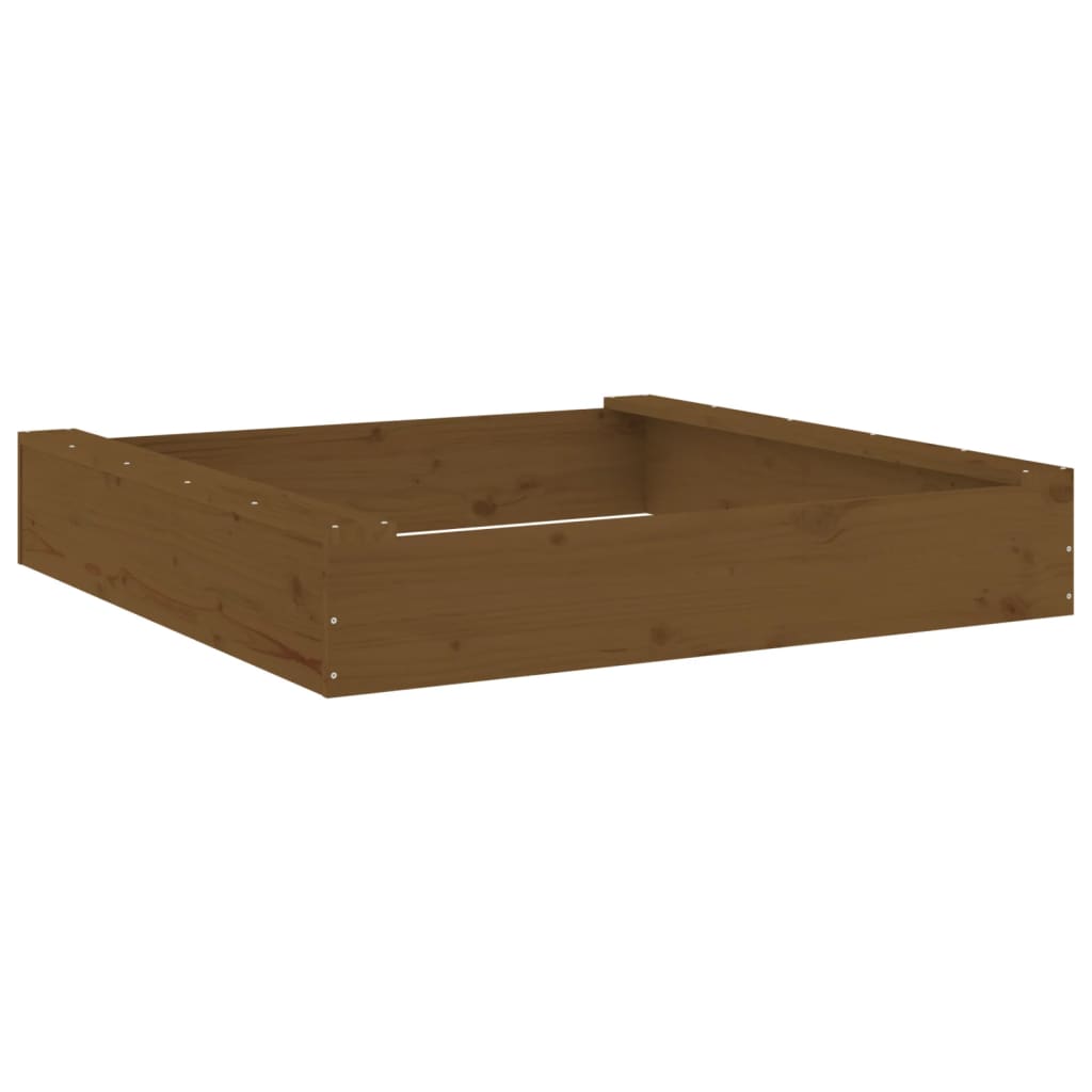 Sandkasten mit Sitzen Honigbraun Quadratisch Massivholz Kiefer - Premium Sandkästen  - Just €55.55! Shop now at homesales4u