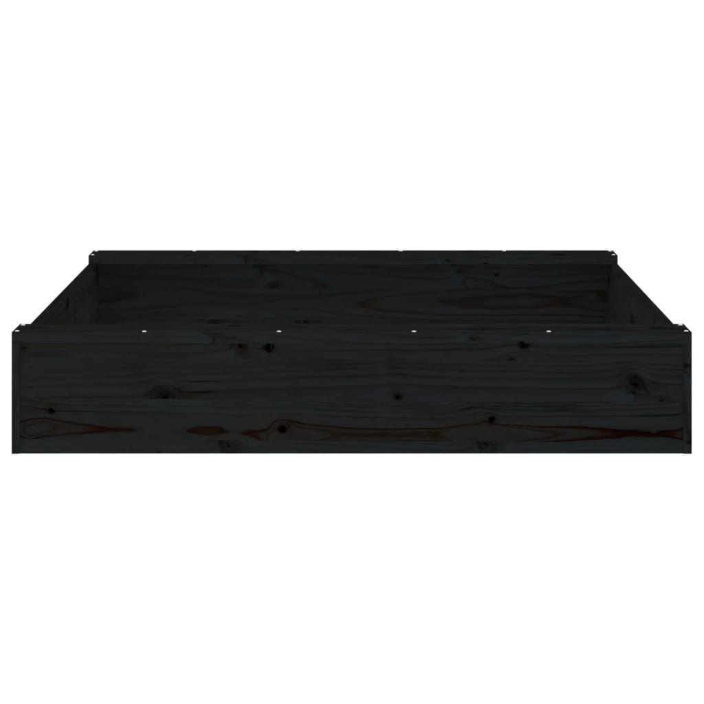Sandkasten mit Sitzen Schwarz Quadratisch Massivholz Kiefer - Premium Sandkästen  - Just €79.51! Shop now at homesales4u