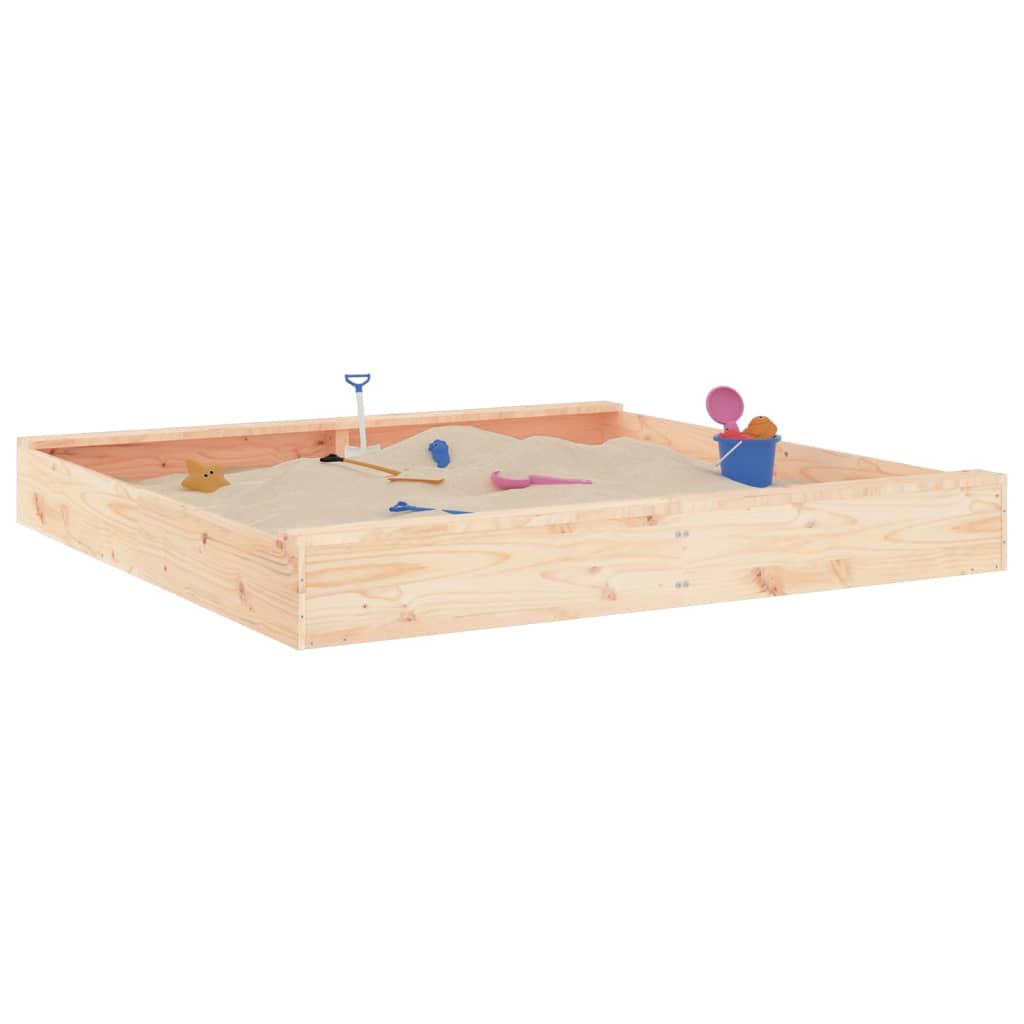 Sandkasten mit Sitzen Quadratisch Massivholz Kiefer - Premium Sandkästen  - Just €90.40! Shop now at homesales4u
