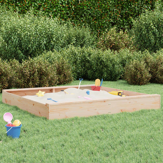 Sandkasten mit Sitzen Quadratisch Massivholz Kiefer - Premium Sandkästen  - Just €90.40! Shop now at homesales4u
