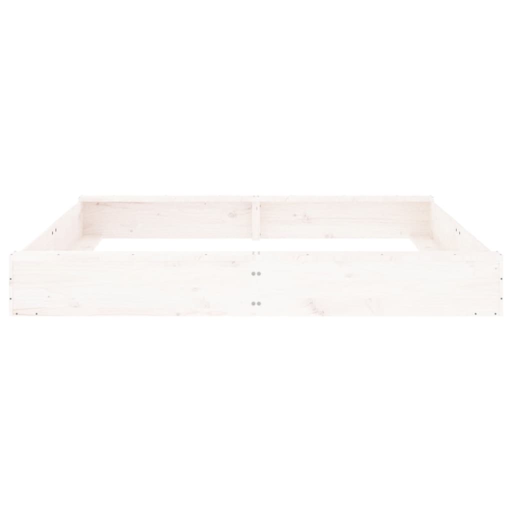 Sandkasten mit Sitzen Weiß Quadratisch Massivholz Kiefer - Premium Sandkästen  - Just €97.89! Shop now at homesales4u
