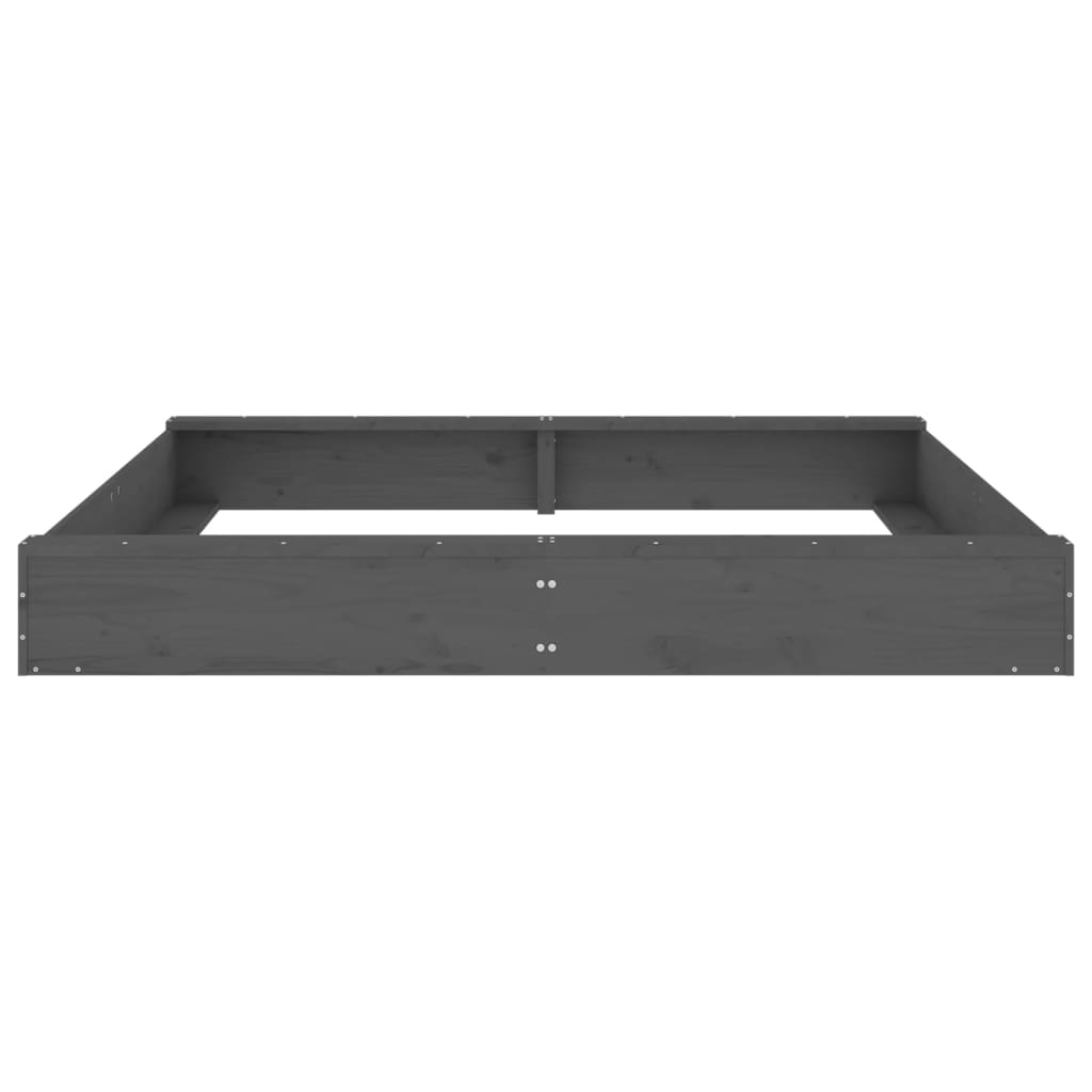 Sandkasten mit Sitzen Grau Quadratisch Massivholz Kiefer - Premium Sandkästen  - Just €131.02! Shop now at homesales4u
