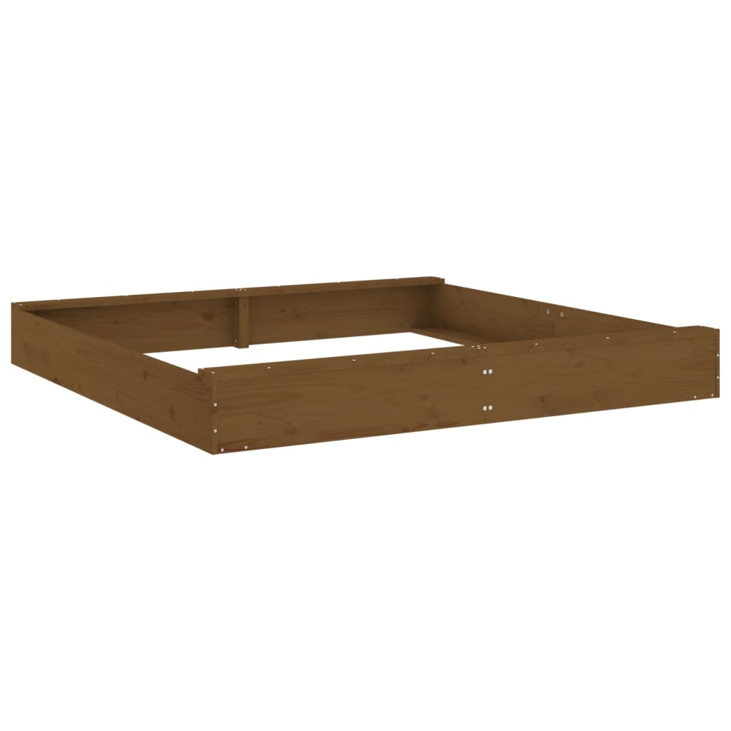 Sandkasten mit Sitzen Honigbraun Quadratisch Massivholz Kiefer - Premium Sandkästen  - Just €131.06! Shop now at homesales4u