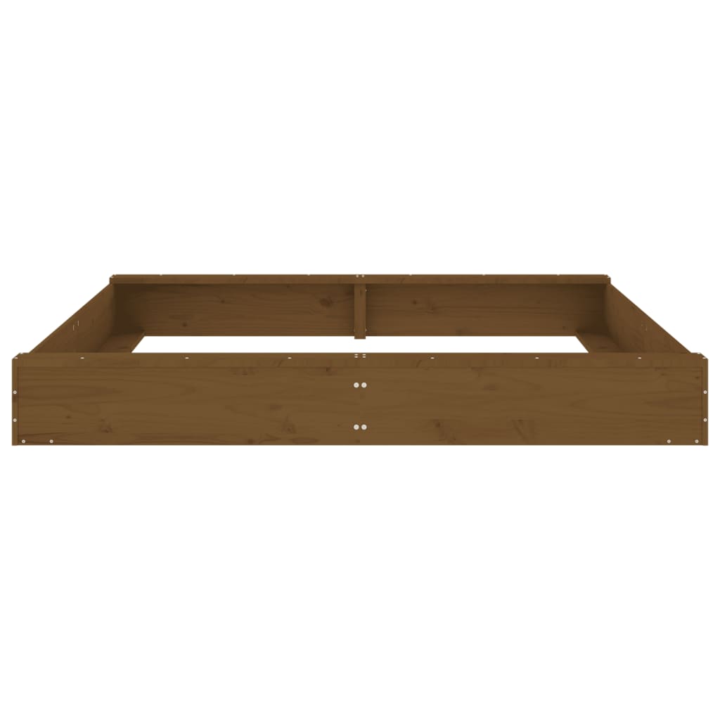 Sandkasten mit Sitzen Honigbraun Quadratisch Massivholz Kiefer - Premium Sandkästen  - Just €131.06! Shop now at homesales4u