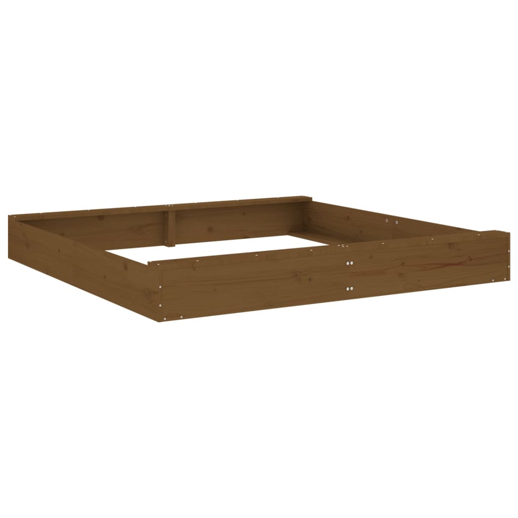 Sandkasten mit Sitzen Honigbraun Quadratisch Massivholz Kiefer - Premium Sandkästen  - Just €131.06! Shop now at homesales4u